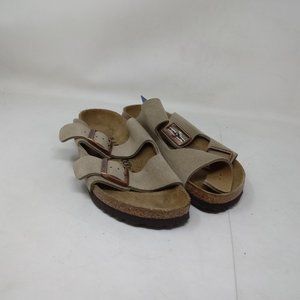 Birkenstock Women Arizona Suede Taupe Narrow 38.0